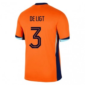 Nederland De Ligt 3 EM Hjemmedrakt 2024